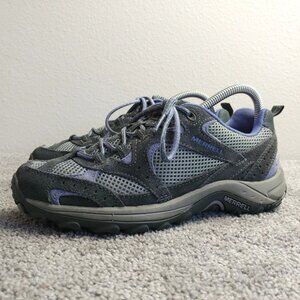 MERRELL Nova Ventilator Womens Size 7.5 Hiking Shoes Suede Sneakers Gray Purple